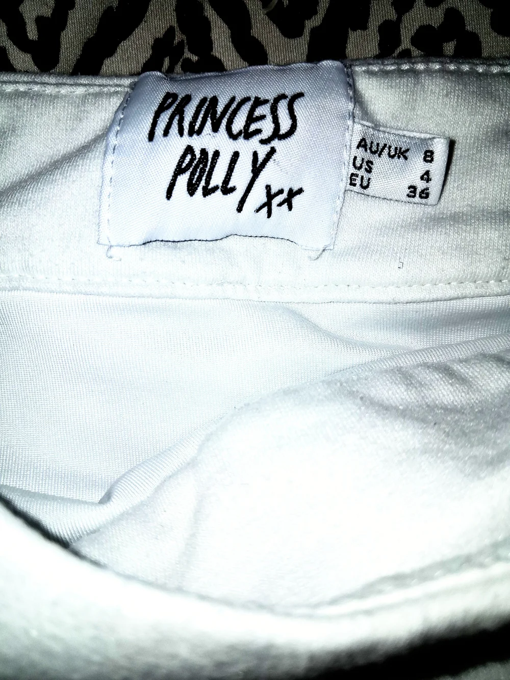 Princess Polly Benji Miniskirt In White Sz 4